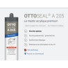 OTTOSEAL A 205 C01 Blanc – 310 ml | Mastic acrylique premium peinturable