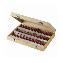 Coffret de 30 fraises à défoncer carbure de tungstène 1/2 -